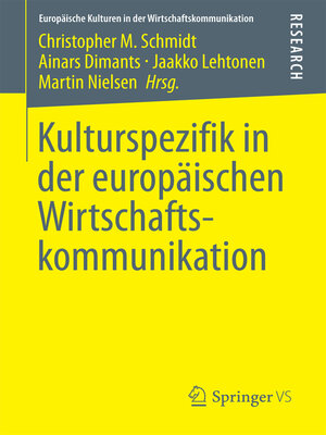 cover image of Kulturspezifik in der europäischen Wirtschaftskommunikation